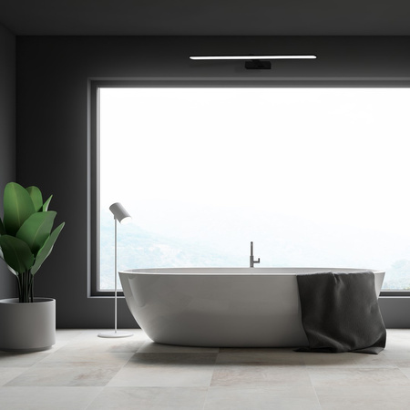 Lampa Ścienna Kinkiet SPLASH Czarna 80cm 16W LED Milagro