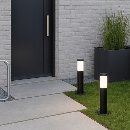 Lampa LED Ogrodowa Stojąca Zewnętrzna Słupek E27 Czarny IP44 Manila 45cm Masterled