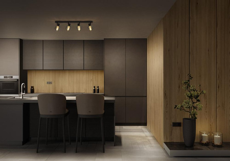 Lampa Ścienna Sufitowa LED Ściemnialna 4-Punktowy Dekoracyjny Ozdobny E14 11.2W Black LEDVANCE