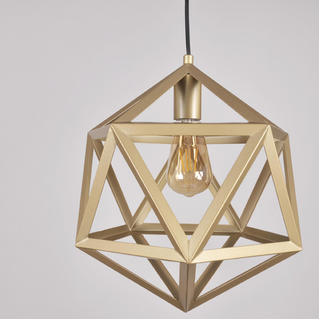 Lampa Sufitowa Wisząca Zwis E27 Złota Denmark Sanico Goldlux