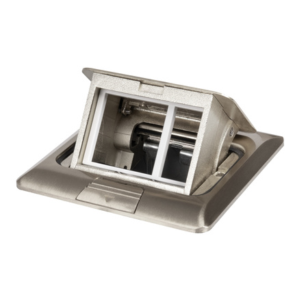 Puszka Podłogowa BIURO+ 12x12cm Aluminium KANLUX