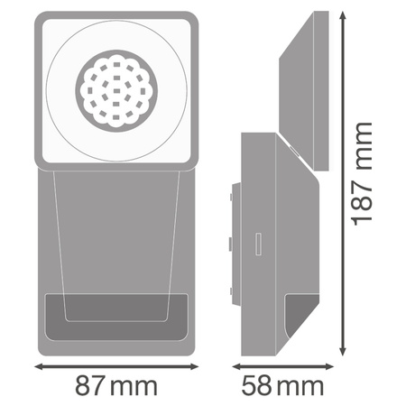 Naświetlacz LED Reflektor Zewnętrzny Lampa 8W 750lm 4000K IP55 Szary Z Czujnikiem Ruchu i Zmierzchu Endura Ledvance