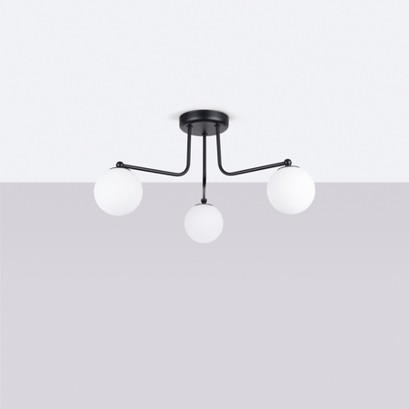Lampa Wisząca Sufitowa Żyrandol 3x G9 Czarna Biała Astral French Sky SL.1662 Sollux