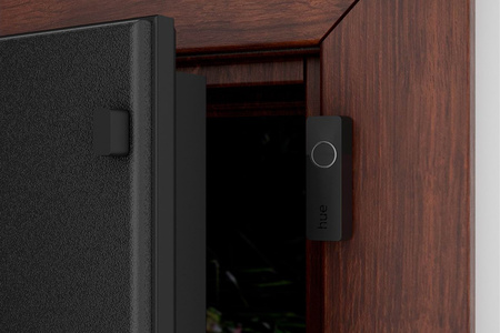 Inteligentny Czujnik Kontaktu do Okien i Drzwi Czarny Bateryjny Zigbee Contact Sensor Secure Philips HUE