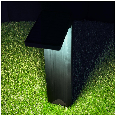 Lampa Solarna Ogrodowa Słupek Zewnętrzny Stojący LED 6500K Zimna IP44 Czarny Spike Kobi