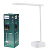 Lampka Biurkowa LED 5W 90lm 5000K USB Biała Ściemnialna Dotykowa Tilpa Philips