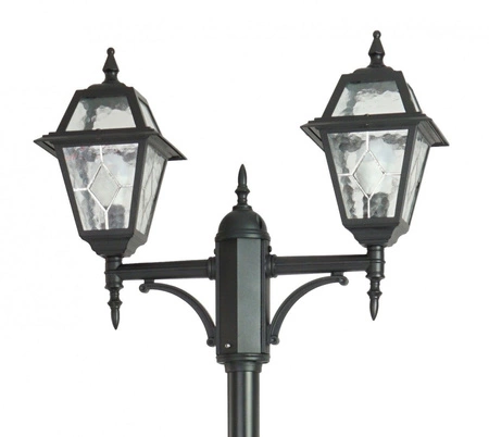 Lampa Ogrodowa Zewnętrzna Słupek LATARNIA E27 Witraż OGMWN 2 N 185-285cm czarny Su-Ma