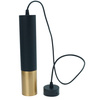 Lampa Wisząca Sufitowa 1xGU10 CIRUS Zwis Tuba Czarna-Złota 29cm