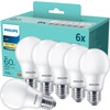 6x Żarówka LED E27 A60 8W = 60W 806lm 2700K Ciepła 180° Essential Philips