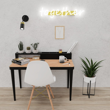 Lampa Ścienna Kinkiet flex JOKER Czarna Złota 1xGU10 Milagro