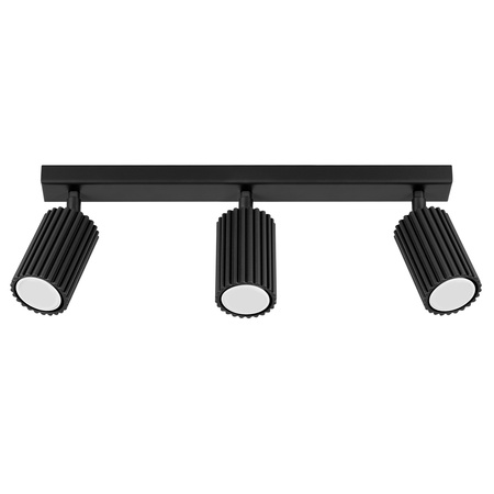 Lampa Sufitowa Reflektor Tuba Spot 3x GU10 Czarna Karbon Deep Space SL.1581 Sollux