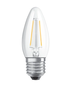 Żarówka LED E27 B35 CL 4,8W = 40W 470lm 2700K Ciepła 300° Filament OSRAM SUPERSTAR Ściemnialna