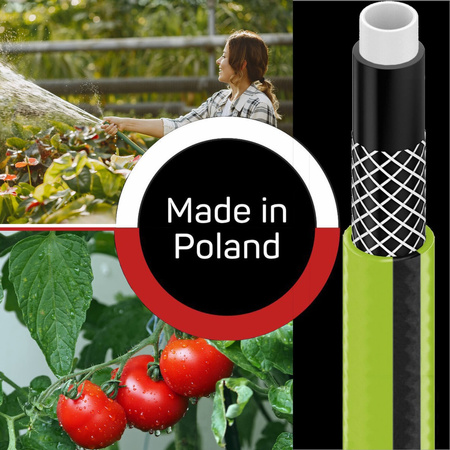 Wąż Ogrodowy do Wody 4 Warstwowy z Oplotem 3/4" 25m Mocny QUATTRO CELLFAST