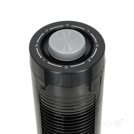 Wentylator Kolumnowy Tuba Cyrkulator Powietrza Wiatrak Stojący Czarny 45W Venlo 2 Windstar Kobi