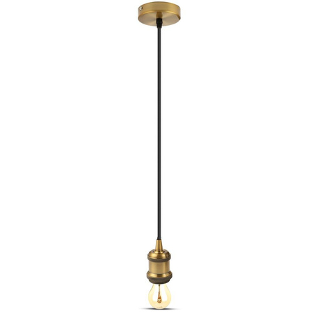 Lampa Wisząca Oprawa E27 Metalowy klosz ciemny brąz VT-7555 V-TAC