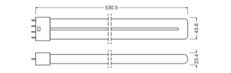 Świetlówka LED 2G11 24W = 55W 3050lm 3000K Ciepła Ściemnialna 140° Dulux Ledvance