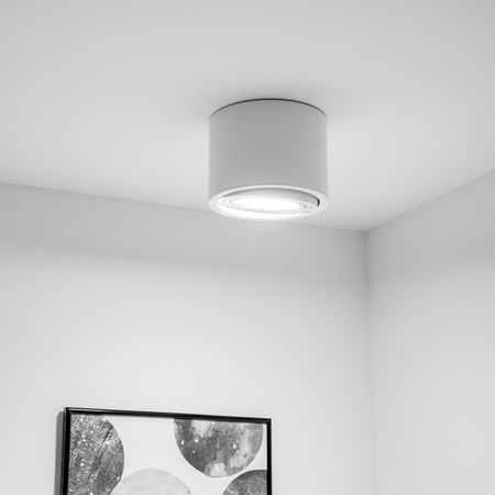 Oprawa Natynkowa HALOGENOWA SPOT TUBA Ruchoma GU10 ES111 Okrągła Biała 100mm TELES LUMILED