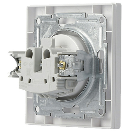 Gniazdo Pojedyncze 2P+PE z Przesłonami z Ramką SCHNEIDER ASFORA