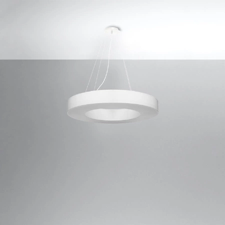 Lampa Sufitowa Wisząca Zwis 6x E27 Żyrandol Okrągła Biała Minimalistyczna Saturno Sollux