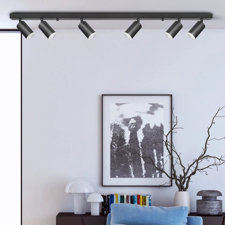 Oprawa Ścienno-Sufitowa Reflektor Punktowy 6x GU10 Czarna LONDON Sanico Goldlux