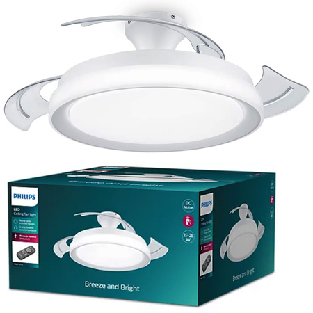 Lampa Sufitowa Plafon z Wentylatorem LED 28+35W 4500lm 2700-5500K Biała Bliss Philips