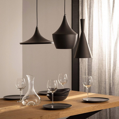 Lampa Sufitowa Oprawa Wisząca Zwis E27 Czarna Złota Pinio Masterled