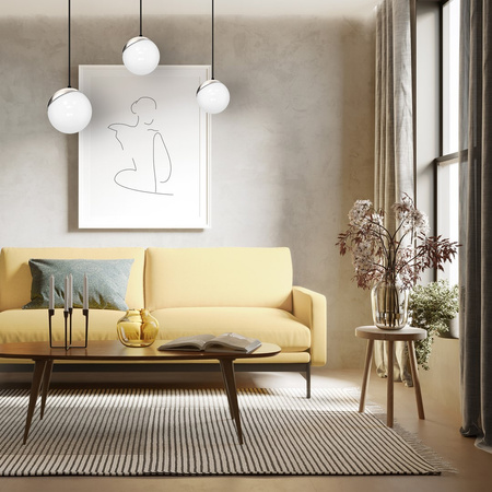 Lampa Wisząca Sufitowa SFERA Czarna Chrom 3xE14 Milagro