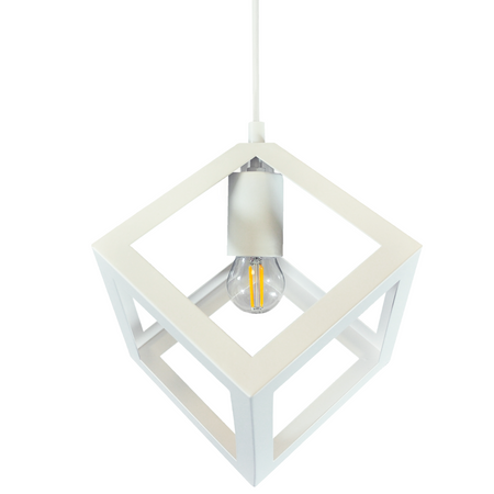 Lampa Wisząca Sufitowa Geometryczna IL MIO SWEDEN 3xE27 Biała - GOLDLUX (Polux)