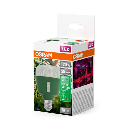 Żarówka LED do Roślin E27 20W 650lm 110° Wspomagająca Wzrost Doświetlająca STAR GROW Osram