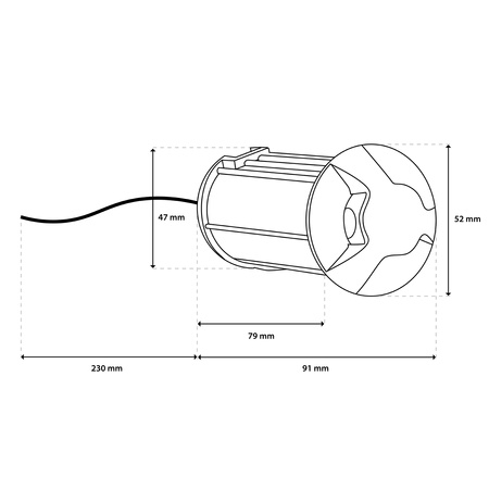 Oprawa Najazdowa Lampa Dogruntowa Schodowa LED IP44 Srebrna LUMILED