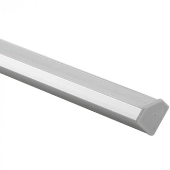 Profil Aluminiowy do LED Srebrny Narożny 2m z Mroźnym Kloszem i Zaślepkami Ecolight