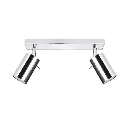 Lampa Sufitowa Oprawa Natynkowa SPOT TUBA Reflektor 2x GU10 Ruchoma Tubularna Chrom Nowoczesna Ring Sollux