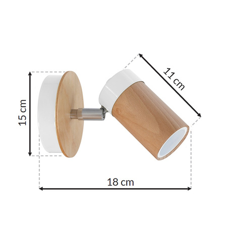 Lampa Ścienna Kinkiet BARON Biała 1xGU10 Milagro
