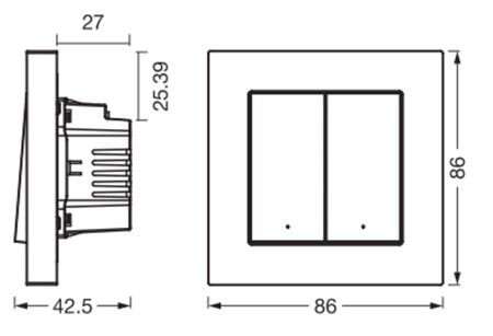 Przełącznik Włącznik Ścienny Inteligentny Czarny Osram SMART+ WiFi Matter