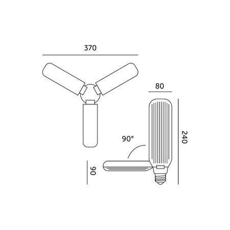 Żarówka LED Do Roślin 24W E27 1200K Wspomagająca Wzrost Doświetlająca KOBI