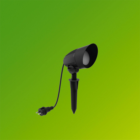 Reflektor Ogrodowy Wbijany Lampa Zewnętrzna LED 4.6W 350lm 2700K Ciepła IP44 Czarna z Przewodem 1.5m Cylr Philips