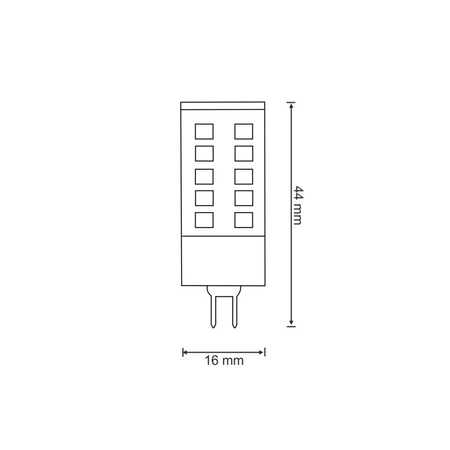 Źarówka LED Kapsułka G4 3W 260lm 6500K Zimna 270° Sanico Goldlux