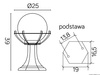 Lampa Ogrodowa Zewnętrzna Stojąca SŁUPEK Kule z koszykiem 200 K 4011/1/KPO E27 39cm Su-Ma