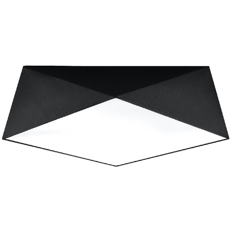 Lampa Sufitowa Plafon LED HEXA 3xE27 Oprawa Kwadratowa 45cm Czarna SOLLUX