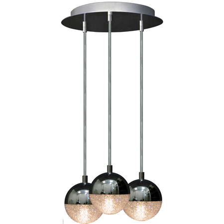 LAMPA wisząca, SUFITOWA Amarillo 3xG9 srebrna połysk GLAMOUR