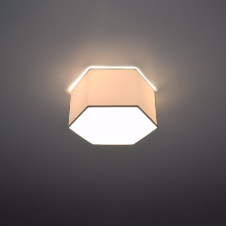 Lampa Sufitowa Oprawa Natynkowa 2x E27 Plafon Wielokątny Biała Nowoczesna Sunde Sollux