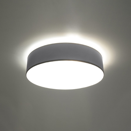 Lampa Sufitowa Plafon 3x E27 Okrągła Szara Minimalistyczna Arena Sollux
