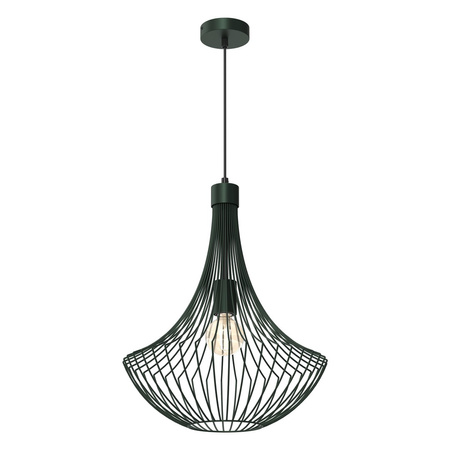 Lampa Wisząca Sufitowa CESTA Zielona 1xE27 Milagro
