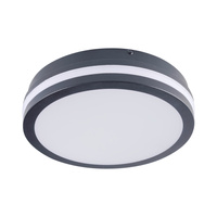 Plafon LED Lampa Sufitowa Czujnik Ruchu Natynkowa 18W 1740lm CCT IP65 Grafitowa BENO KANLUX