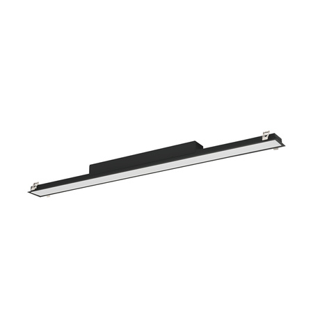 Oprawa Liniowa Lampa Sufitowa LED 32W 115cm 3850lm 3000K Ciepła 95° Podtynkowa Czarna KANLUX