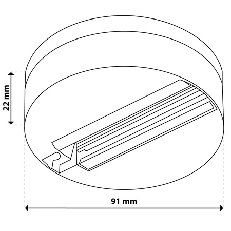 Adapter Baza do Montażu Lamp Szynowych Reflektorów Jednofazowych Biały LUMILED