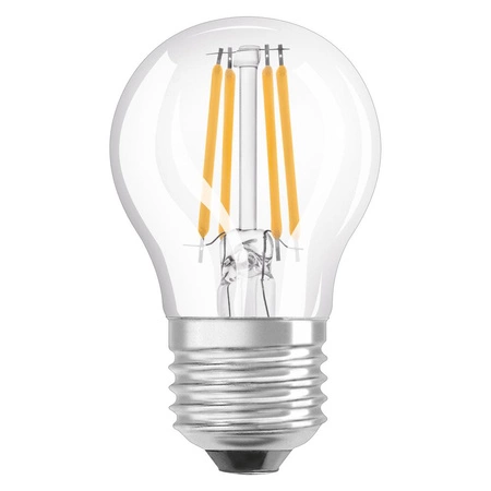 Żarówka LED P45 Kulka E27 4W = 40W 470lm 6500K Zimna 300° Retrofit Filament CLASSIC Osram