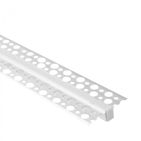 Profil Aluminiowy LED do Płyt GK Gipsowych REGIPS Wpuszczany Podtynkowy Anodowany 2m z Kloszem Mroźnym do Taśm LED + Zaślepki seria GPW Ecolight