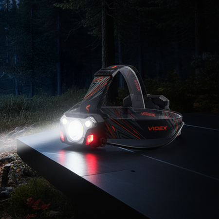 Latarka Czołowa Akumulatorowa LED 20W 1400lm Czujnik Ruchu USB- C Powerbank 5 Trybów Pracy Wodoszczelna IP65 Videx