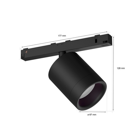 Reflektor Szynowy LED 5.2W 510lm IP20 White and Color Ambiance RGB + TW Czarna Inteligentna SMART Zigbee Bluetooth Perifo Philips HUE